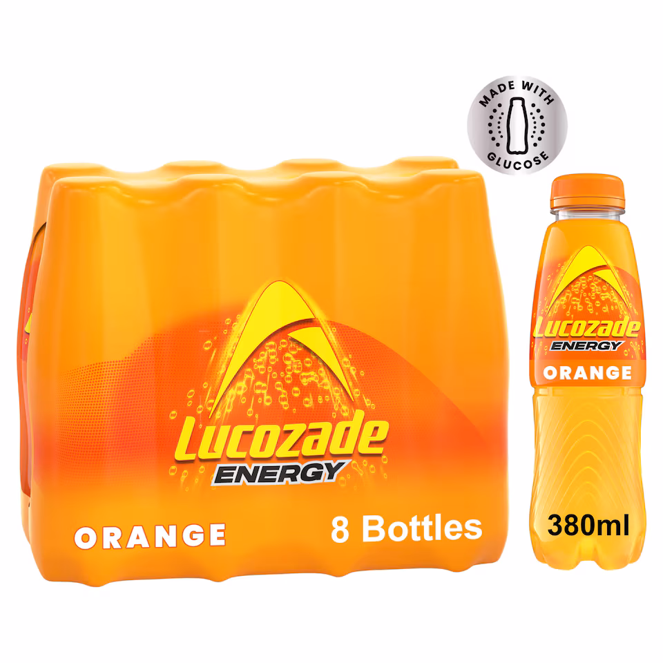 Lucozade Energy Orange 8 Pack 380Ml