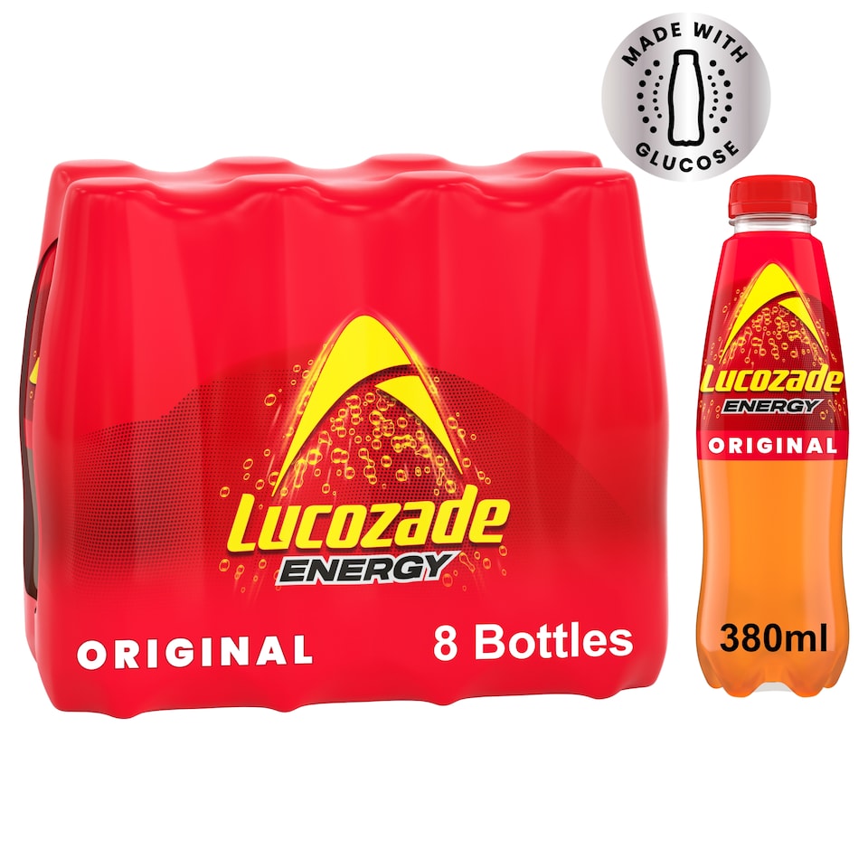 Lucozade Energy Original 8 Pack 380Ml