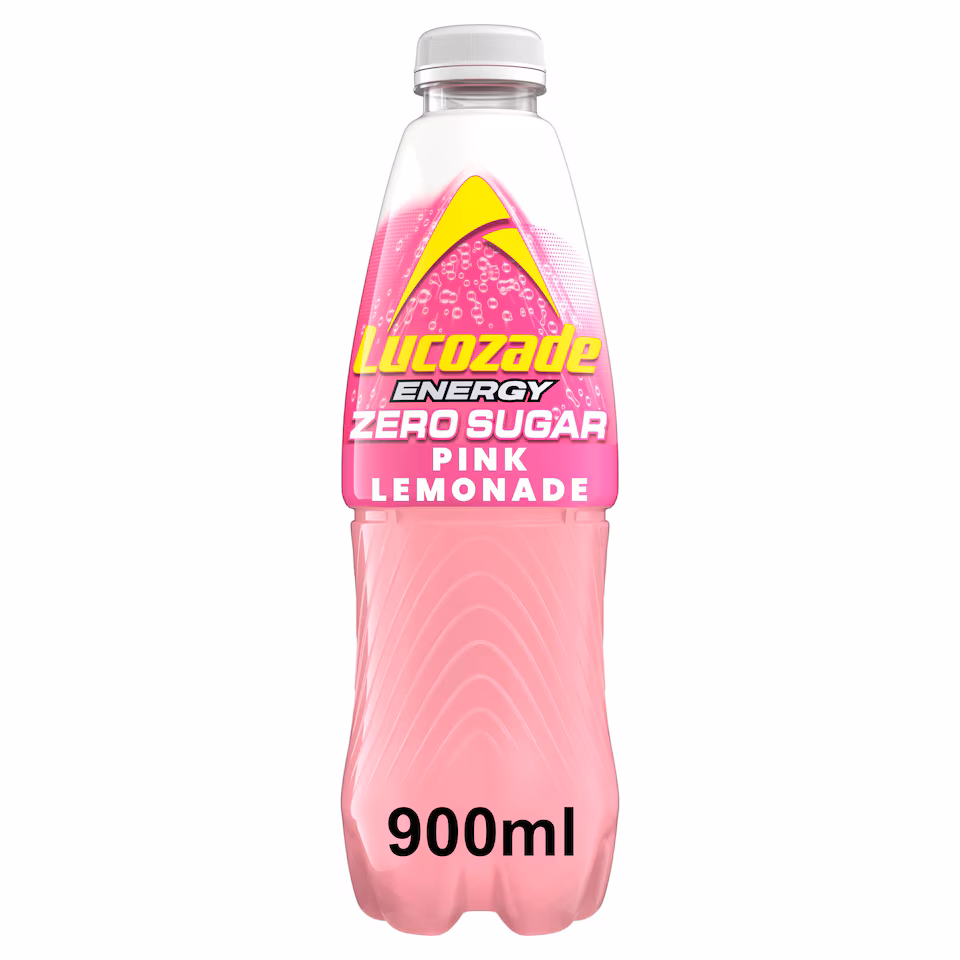 Lucozade Zero Sugar Pink Lemonade 900Ml