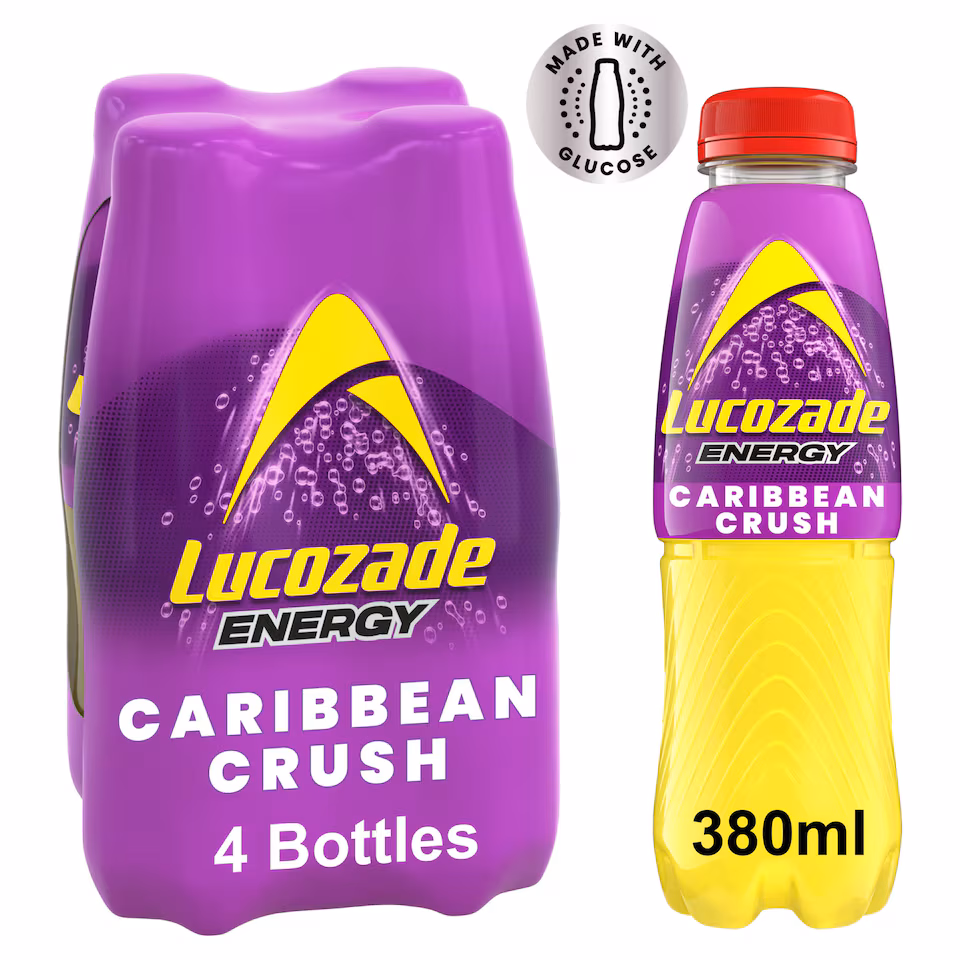 Lucozade Energy Drink Caribbean Crush 4 x 380ml