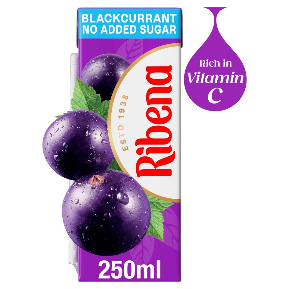 Ribena Blackcurrant No Added Sugar Juice Drink 250ml