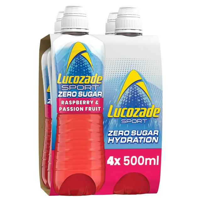 Lucozade Sport Drink Zero Raspberry & Passion Fruit 4x500ml
