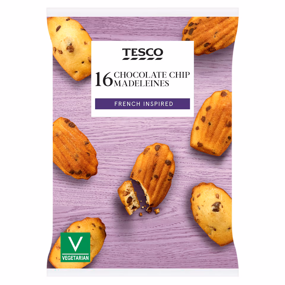 Tesco Chocolate Chip Madeleines 400G