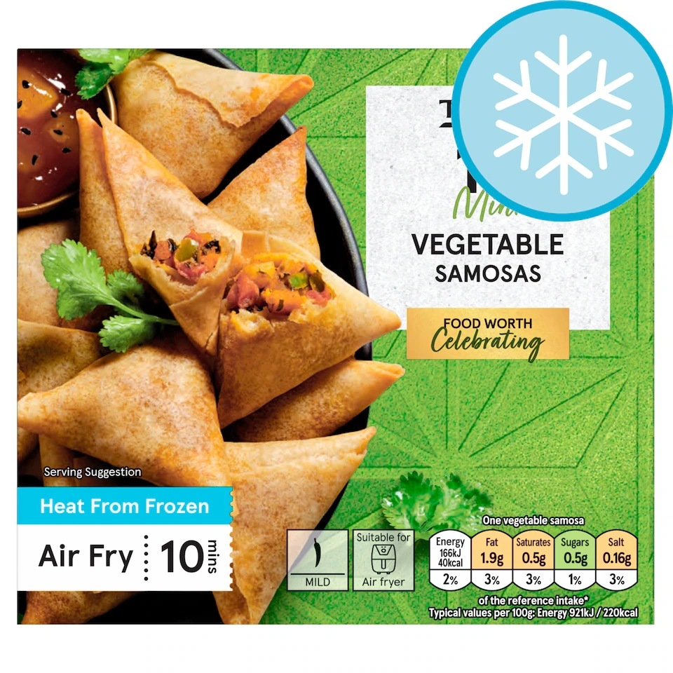 Tesco Frozen 12 Vegetable Samosas 216G