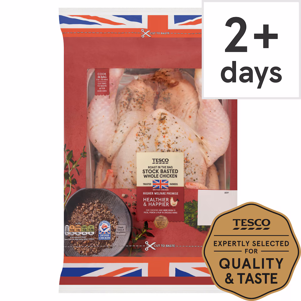 Tesco Roast In Bag Ready Basted Whole Chicken 1.5Kg