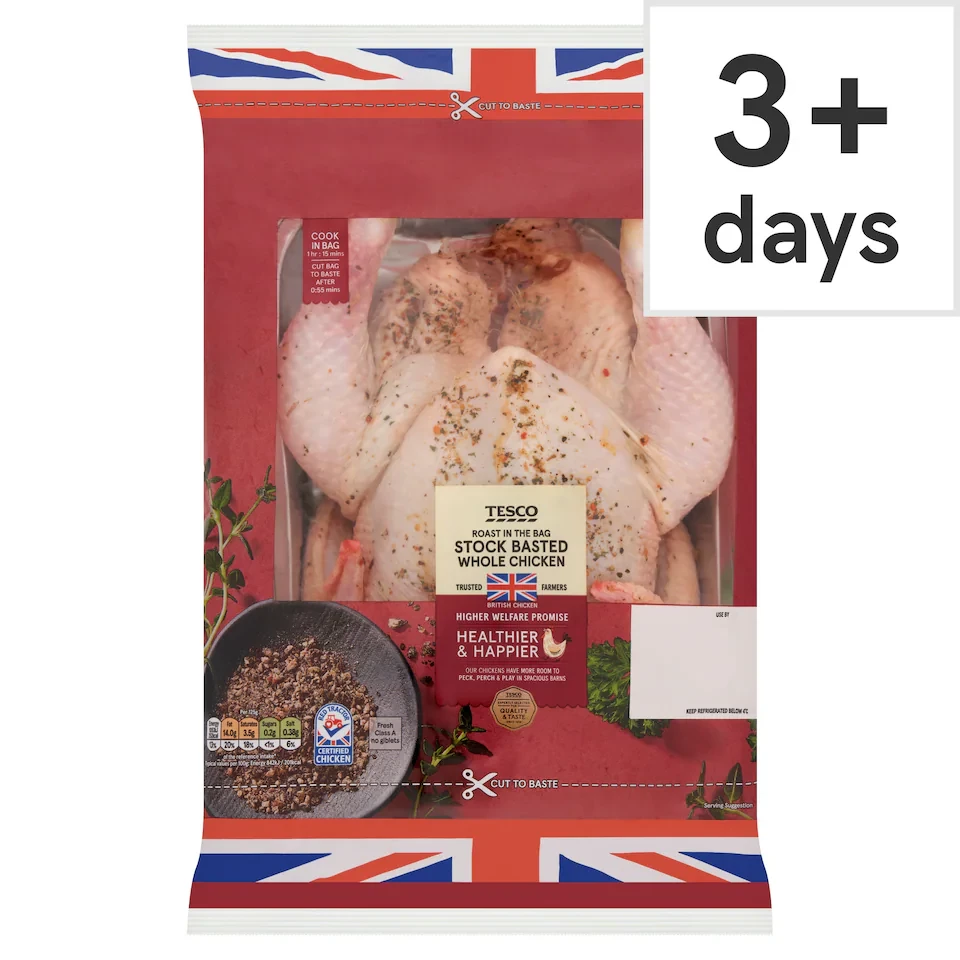 Tesco Roast In Bag Ready Basted Whole Chicken 1.5Kg