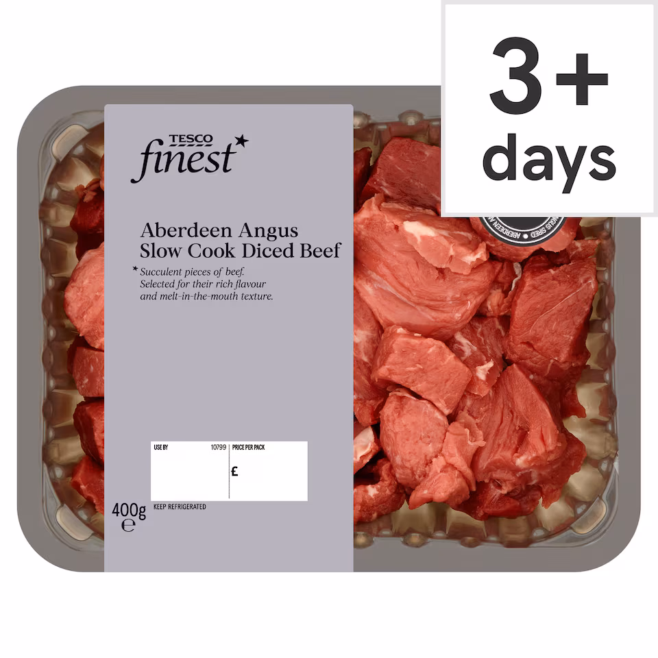 Tesco Finest Diced Beef 400G