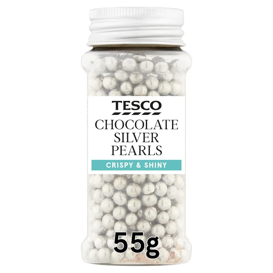 Tesco Sprinkles Silver Pearls 55G