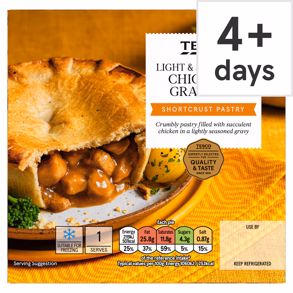 Tesco Chicken & Gravy Shortcrust Pie 200G