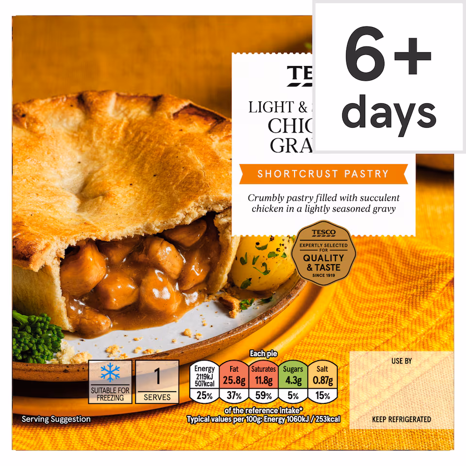 Tesco Chicken & Gravy Shortcrust Pie 200G