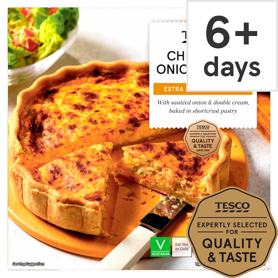 Tesco Cheddar & Onion Quiche 400G