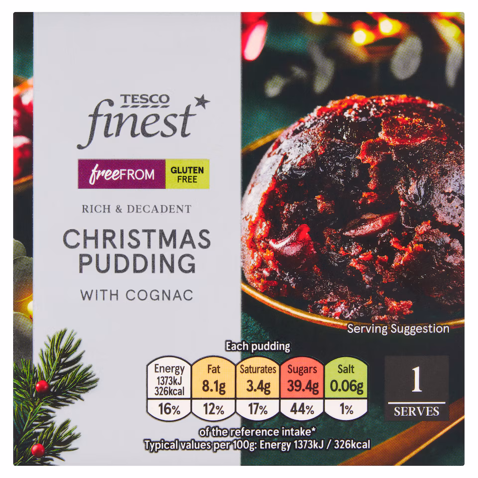 Tesco Finest Free From Christmas Pudding with Cognac 100g