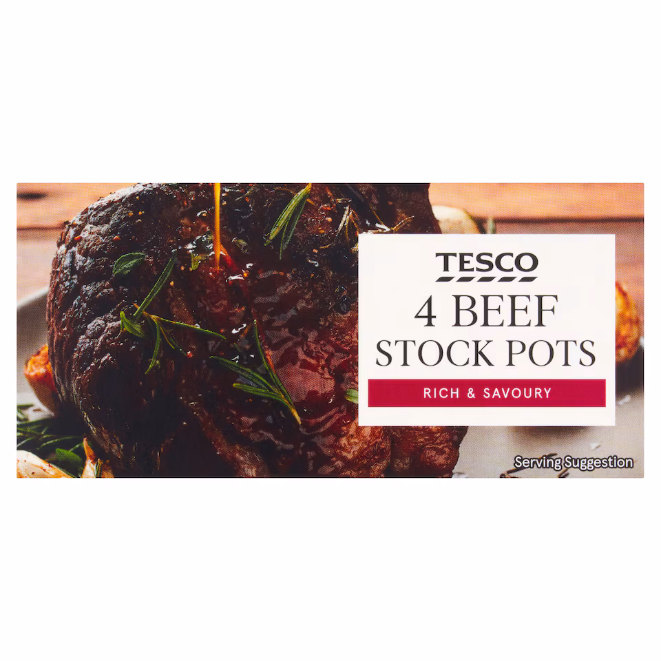 Tesco Beef Stockpot 4 Pack 112G