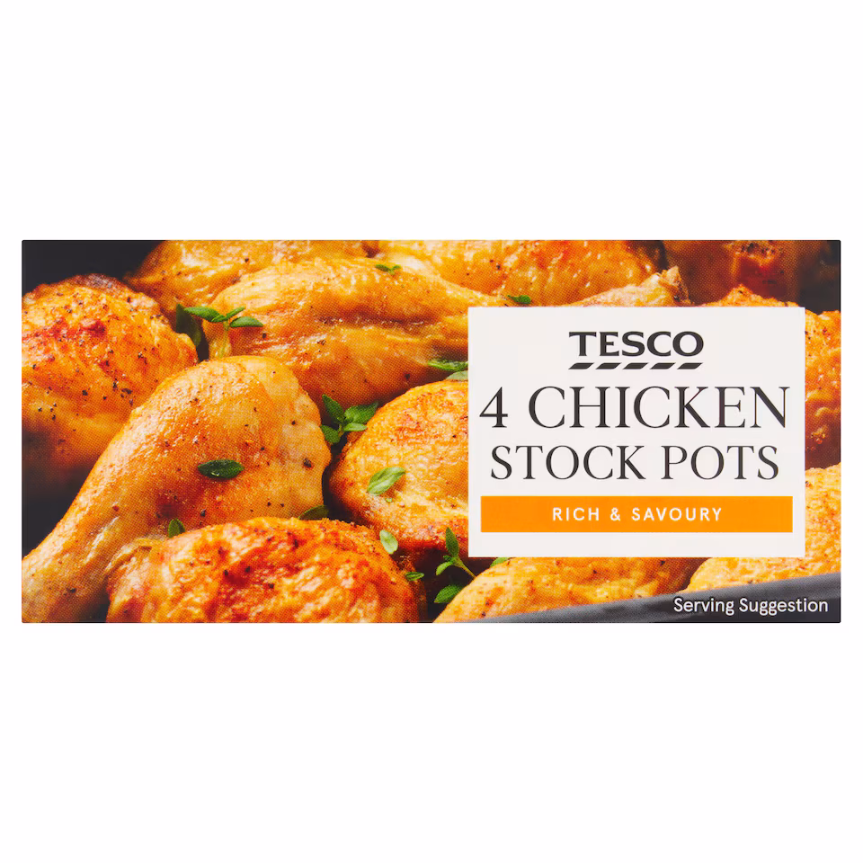 Tesco Chicken Stock Pots 4 Pack 112g