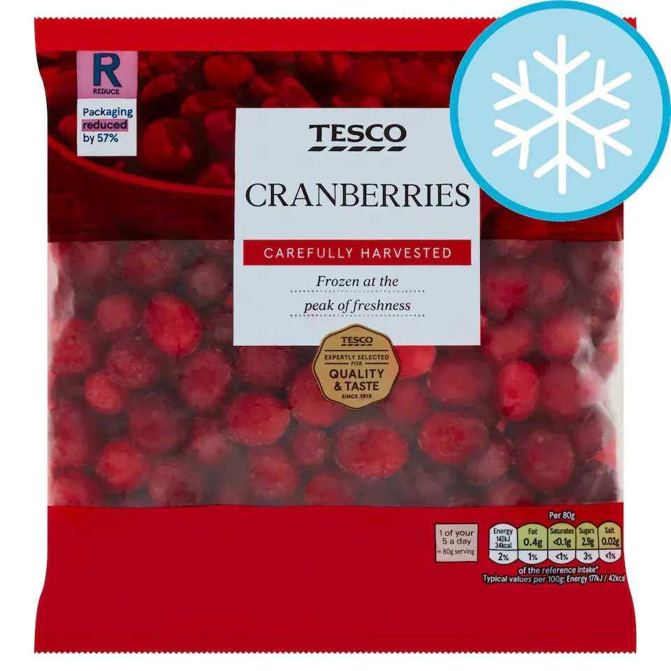 Tesco Frozen Cranberries 400G