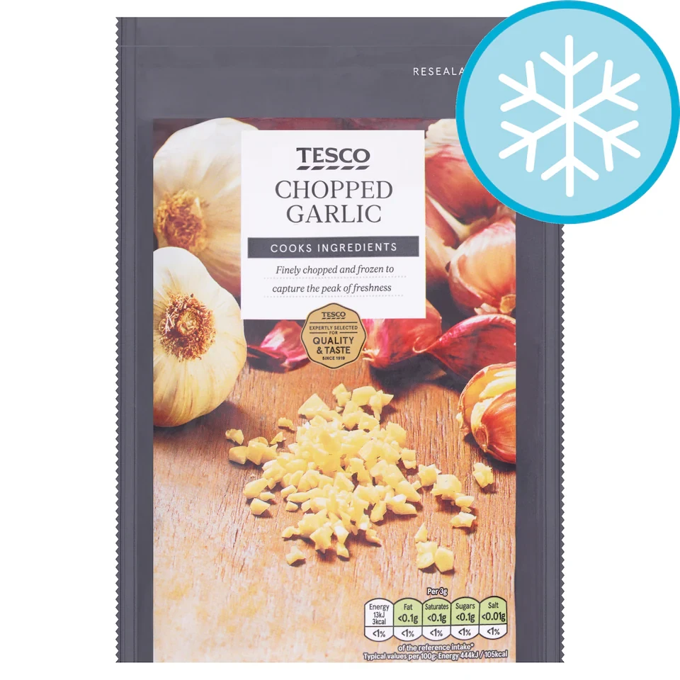 Tesco Frozen Chopped Garlic 100G