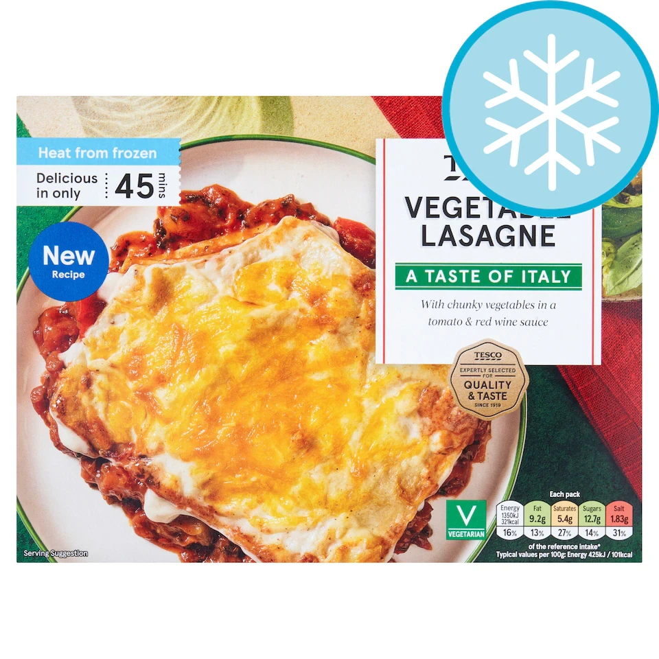 Tesco Vegetarian Vegetable Lasagne 375G