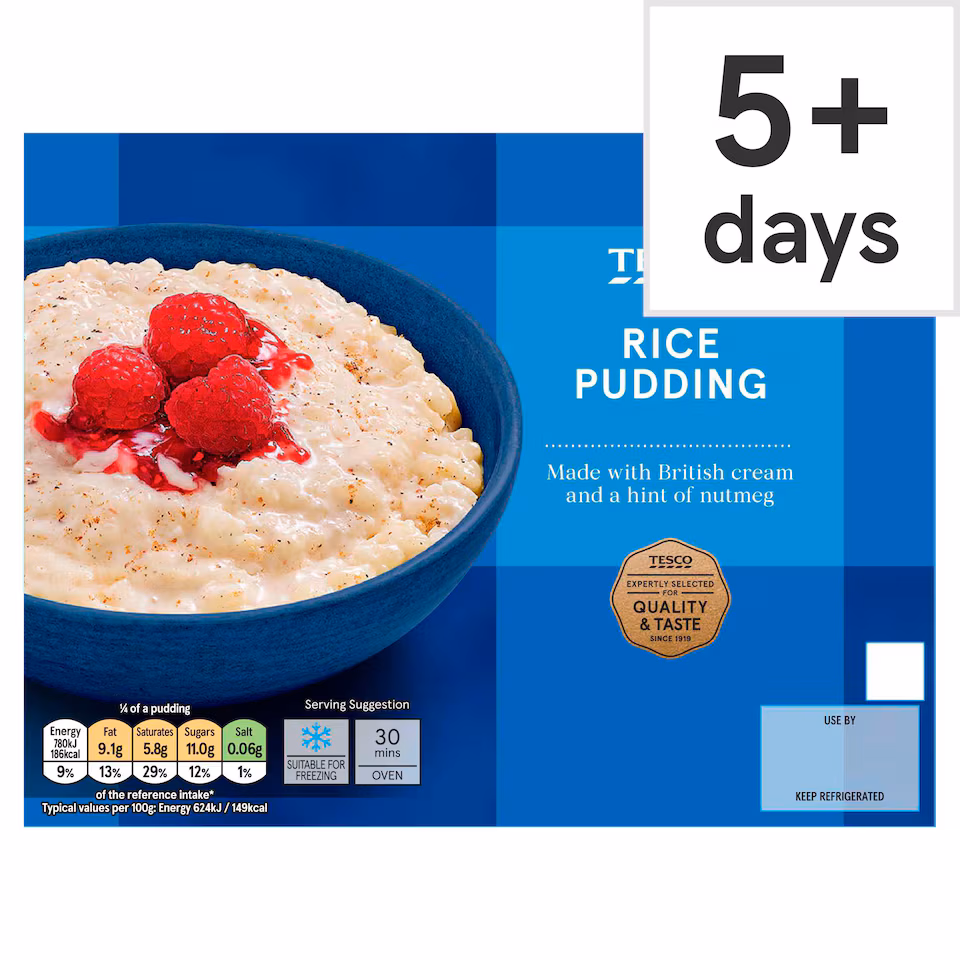 Tesco Creamy Rice Pudding 500G
