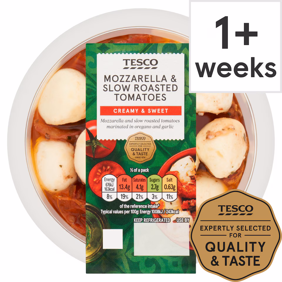 Tesco Mozzarella & Slow Roasted Tomatoes 200G