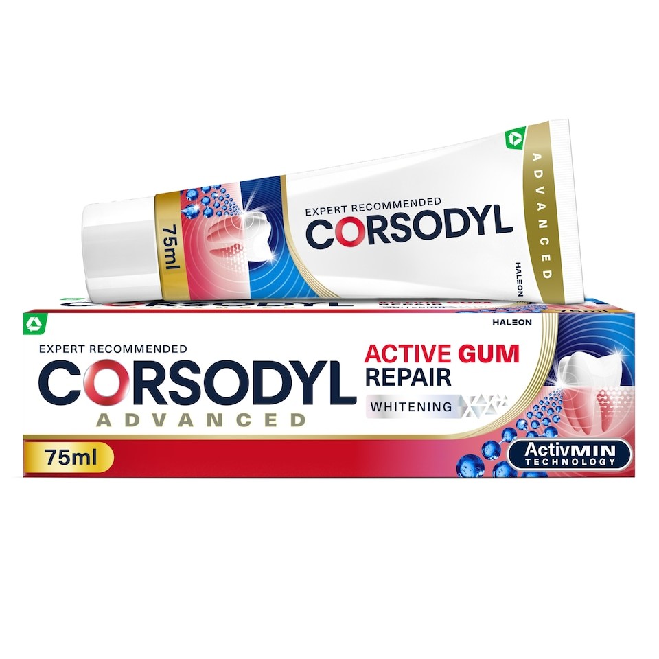 Corsodyl Active Gum Repair Whitening Toothpaste 75Ml