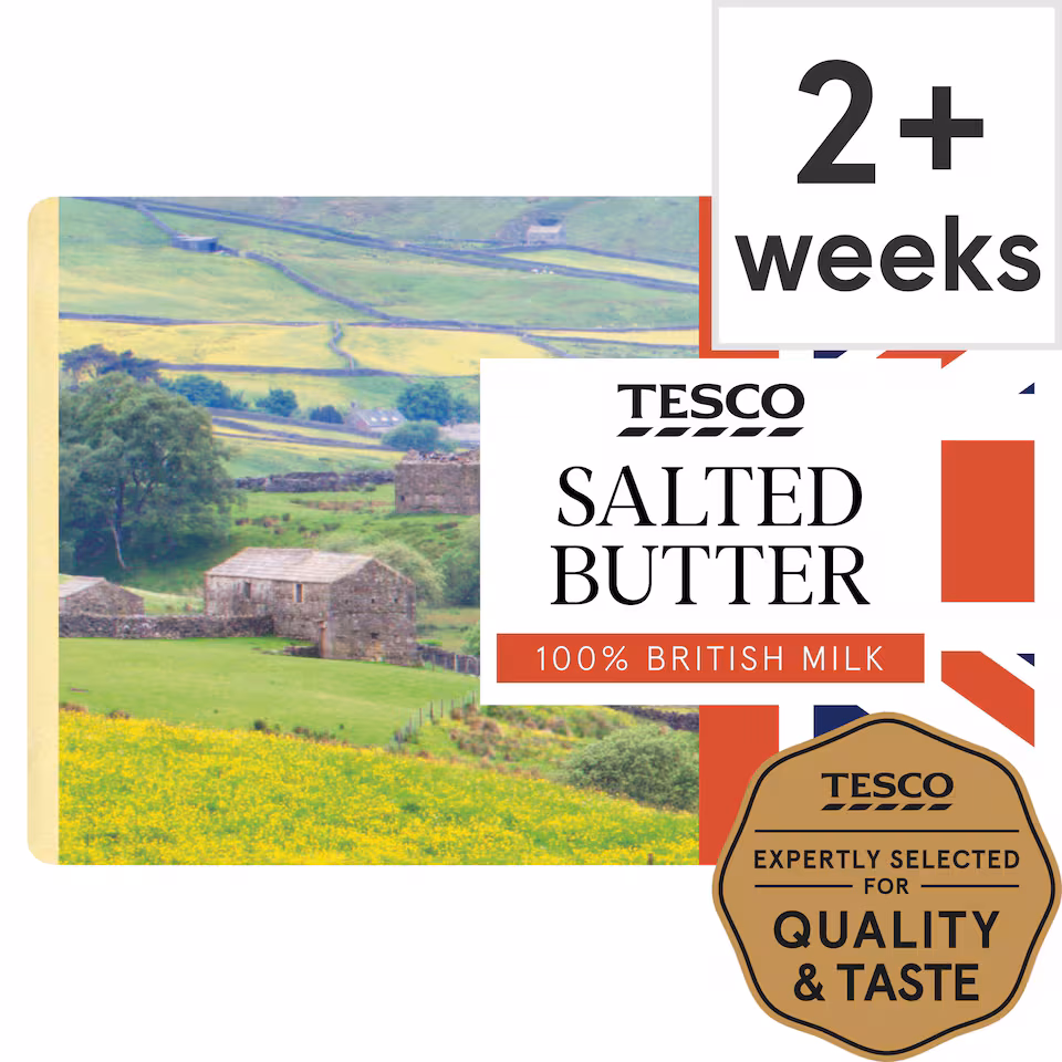 Tesco British Salted Block Butter 250G