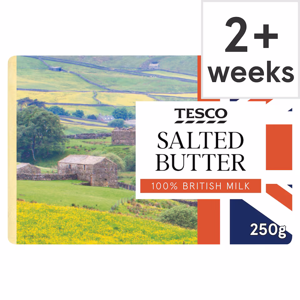 Tesco British Salted Block Butter 250G