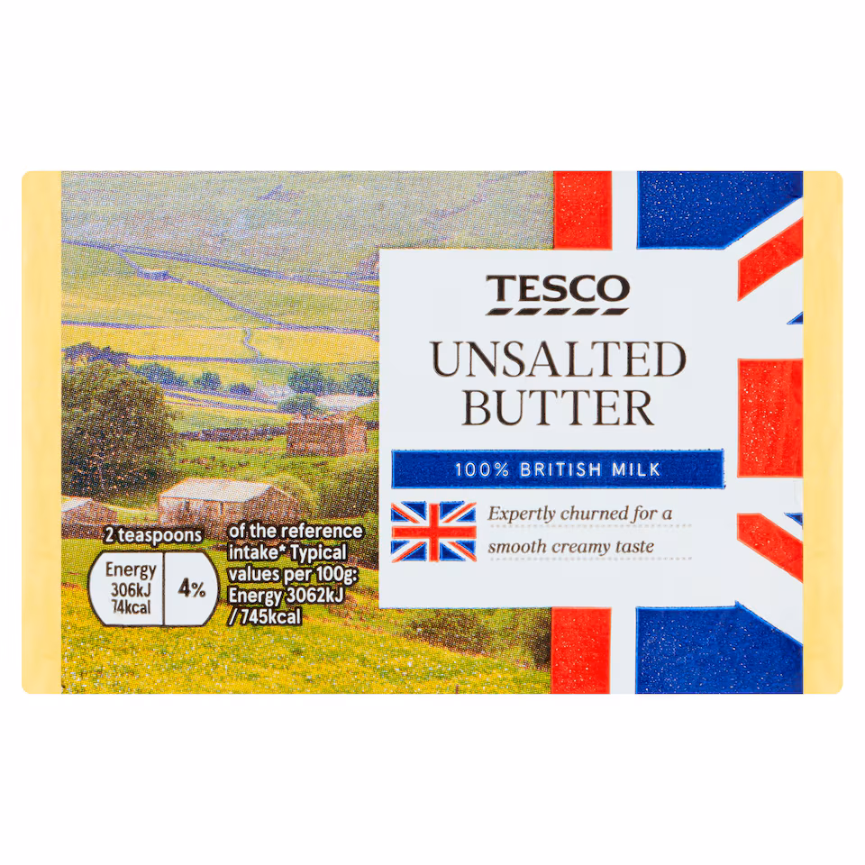 Tesco British Unsalted Butter 250G