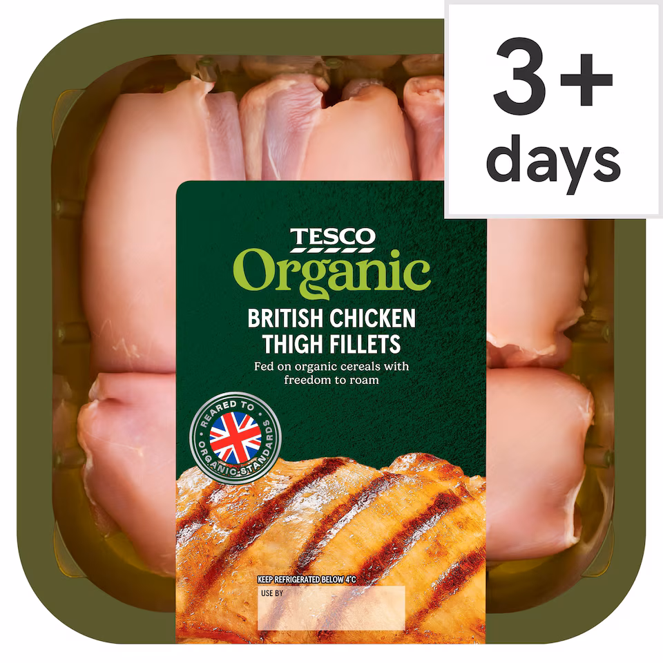 Tesco Organic Chicken Thigh Fillet 400G
