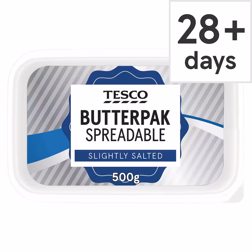 Tesco Butterpak Spreadable - Slightly Salted 500g