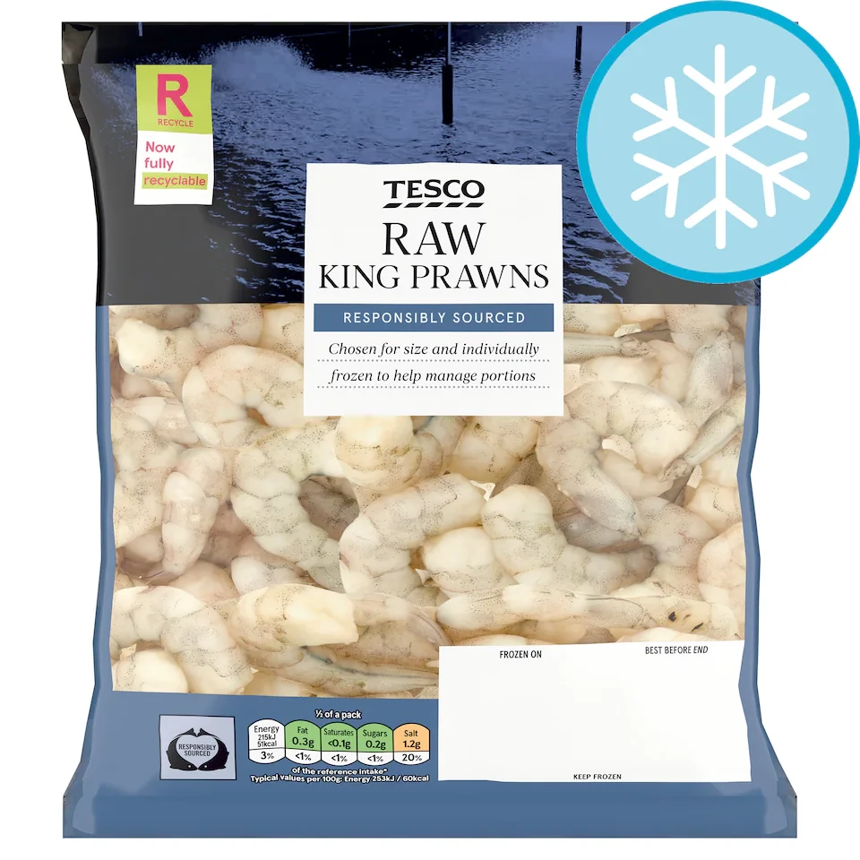 Tesco Raw King Prawns 170G
