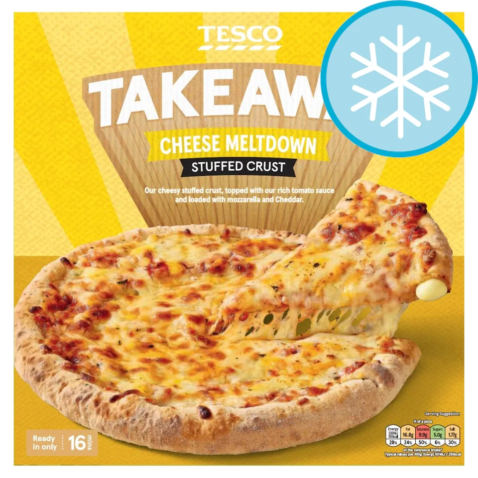 Tesco Stuffed Crust Cheese Pizza 431G