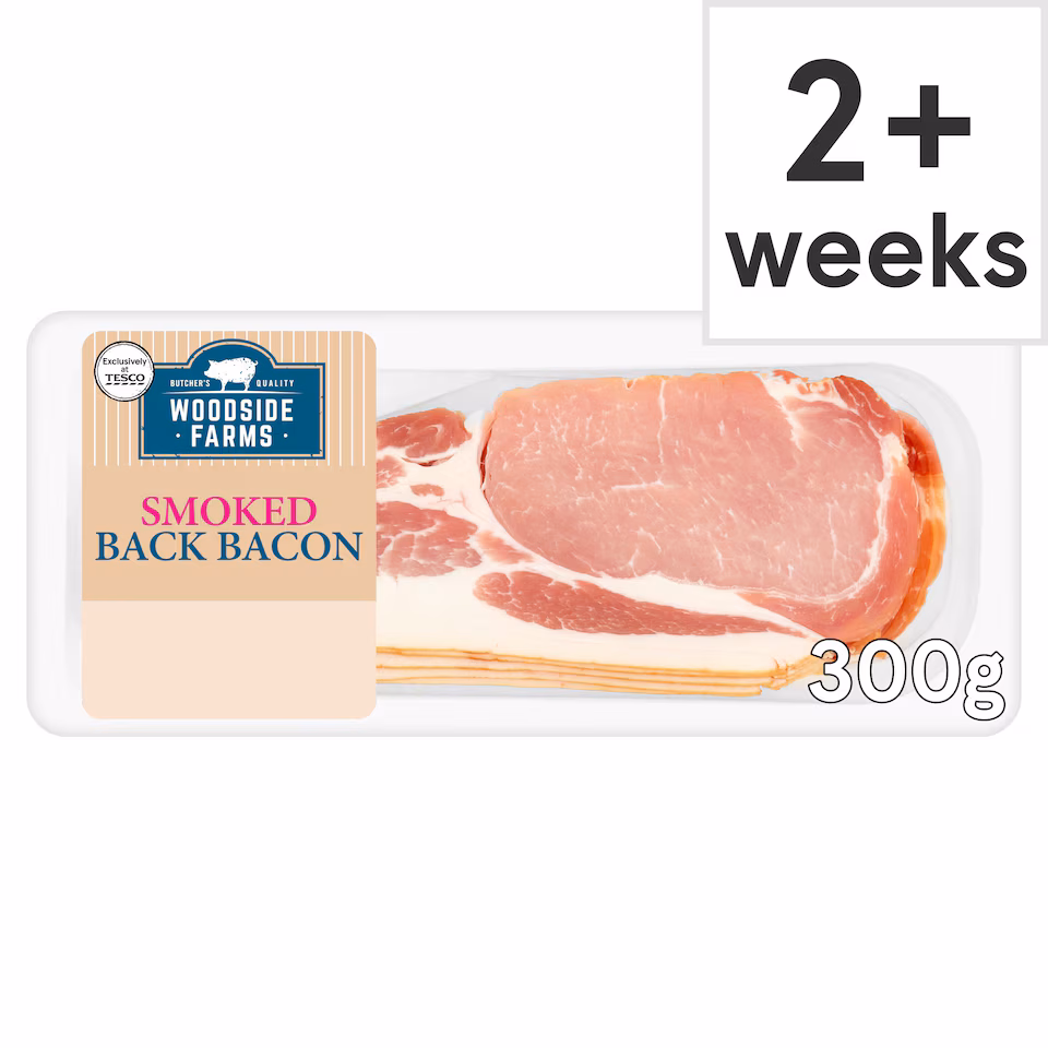 Woodside Farms Smoked Back Bacon 300G