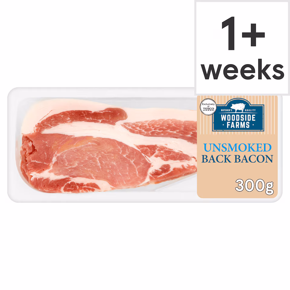 Woodside Farms Unsmoked Back Bacon 300G