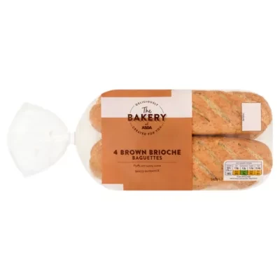 The BAKERY at ASDA The Bakery at  4 Brown Brioche Baguettes 340g