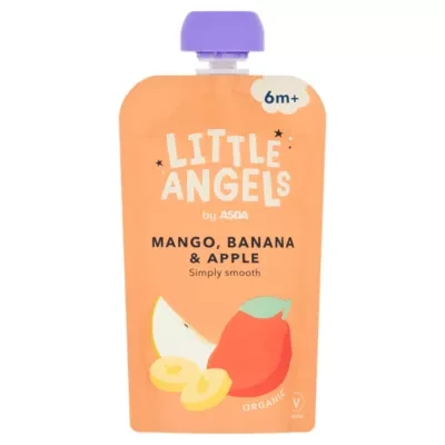 LITTLE ANGELS by ASDA Little Angels Organic Mango, Banana & Apple 6m+ 120g