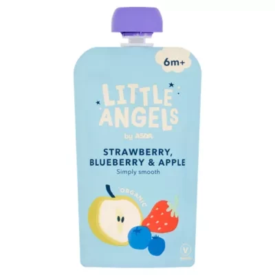 LITTLE ANGELS by ASDA Little Angels Strawberry, Blueberry & Apple 6m+ 120g