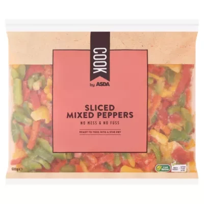 COOK by ASDA Cook Sliced Mixed Peppers 600g