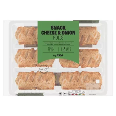 ASDA Snack Cheese & Onion Rolls 12 x 30g (360g)