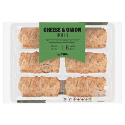 ASDA Cheese & Onion Rolls 6 x 60g (360g)