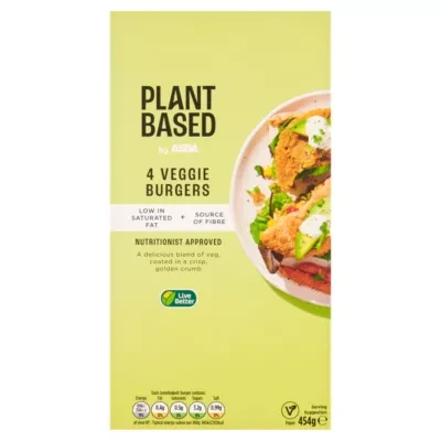 Plant Based by ASDA Plant Based 4 Veggie Burgers 454g