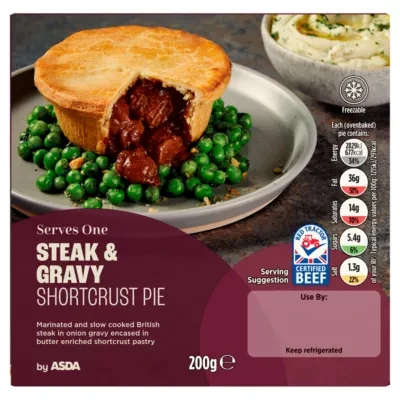 ASDA Steak & Gravy Shortcrust Pie 200g