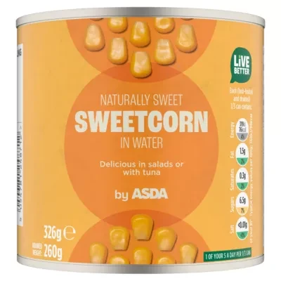 ASDA Sweetcorn in Water 326g
