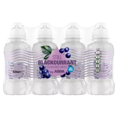 ASDA Blackcurrant Flavoured Still Water 8 x 200ml