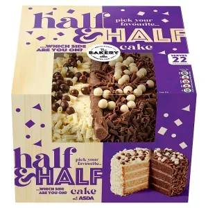 The BAKERY at ASDA The Bakery at  Half & Half Cake
