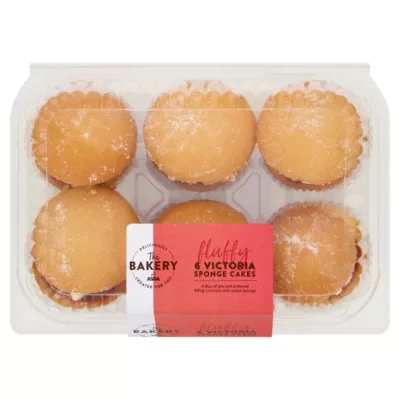 The BAKERY at ASDA The Bakery 6 Fluffy Victoria Sponge Cakes