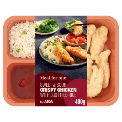 ASDA Meal for One Sweet & Sour Crispy Chicken with Egg Fried Rice 400g