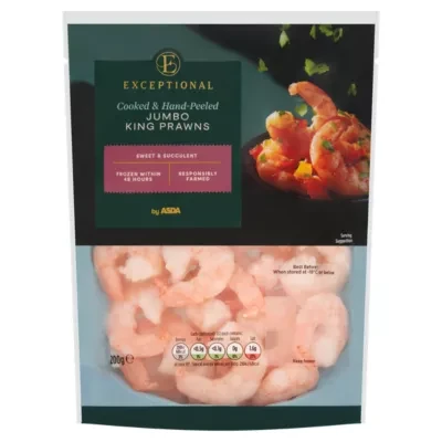 ASDA Extra Special Exceptional by  Cooked & Hand-Peeled Jumbo King Prawns 200g