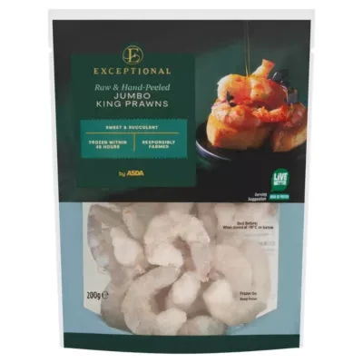 ASDA Extra Special Exceptional by  Raw & Hand-Peeled Jumbo King Prawns 200g