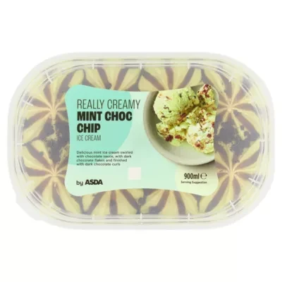 ASDA Really Creamy Mint Choc Chip Ice Cream 900ml