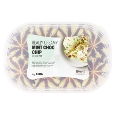 ASDA Mint Choc Chip Ice Cream 900ml
